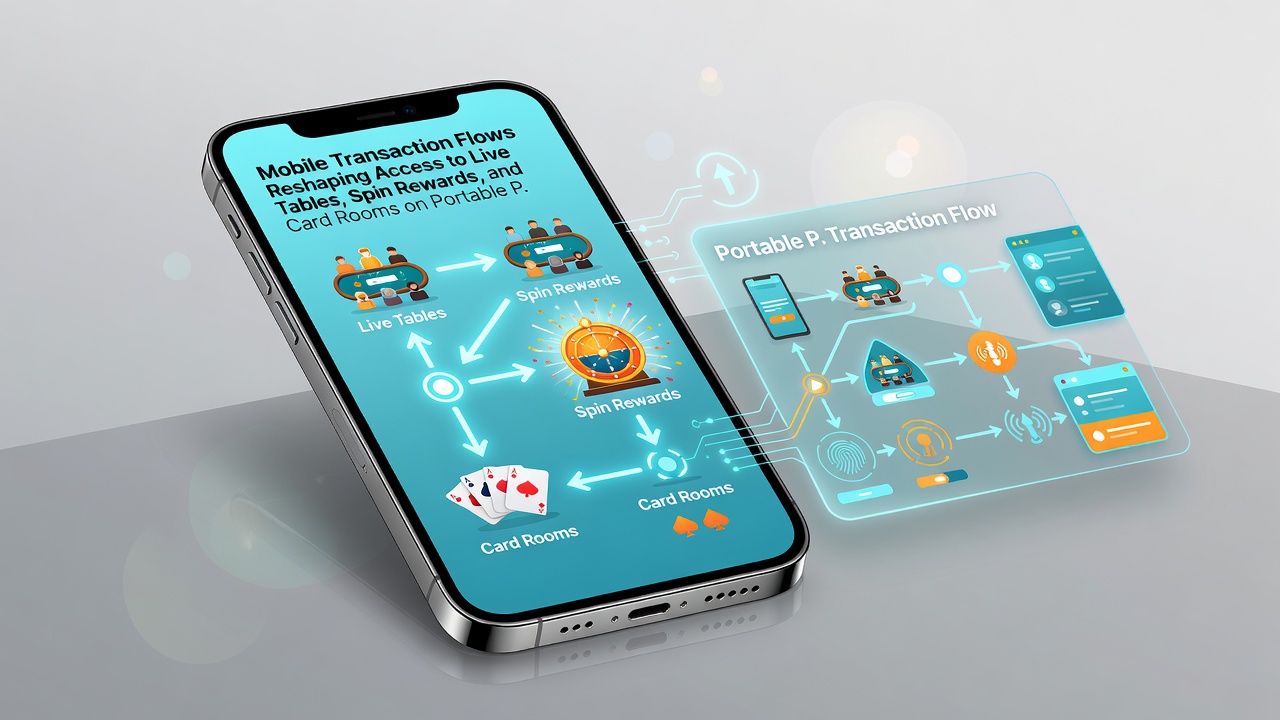 Portable platforms showing card room access and transaction integrations