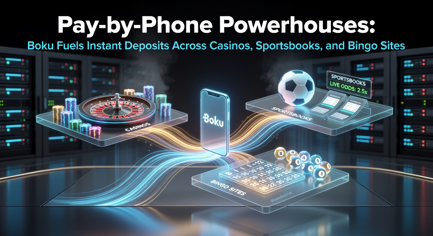 Smartphone displaying Boku pay-by-phone interface with casino deposit confirmation on screen, highlighting instant transaction speed